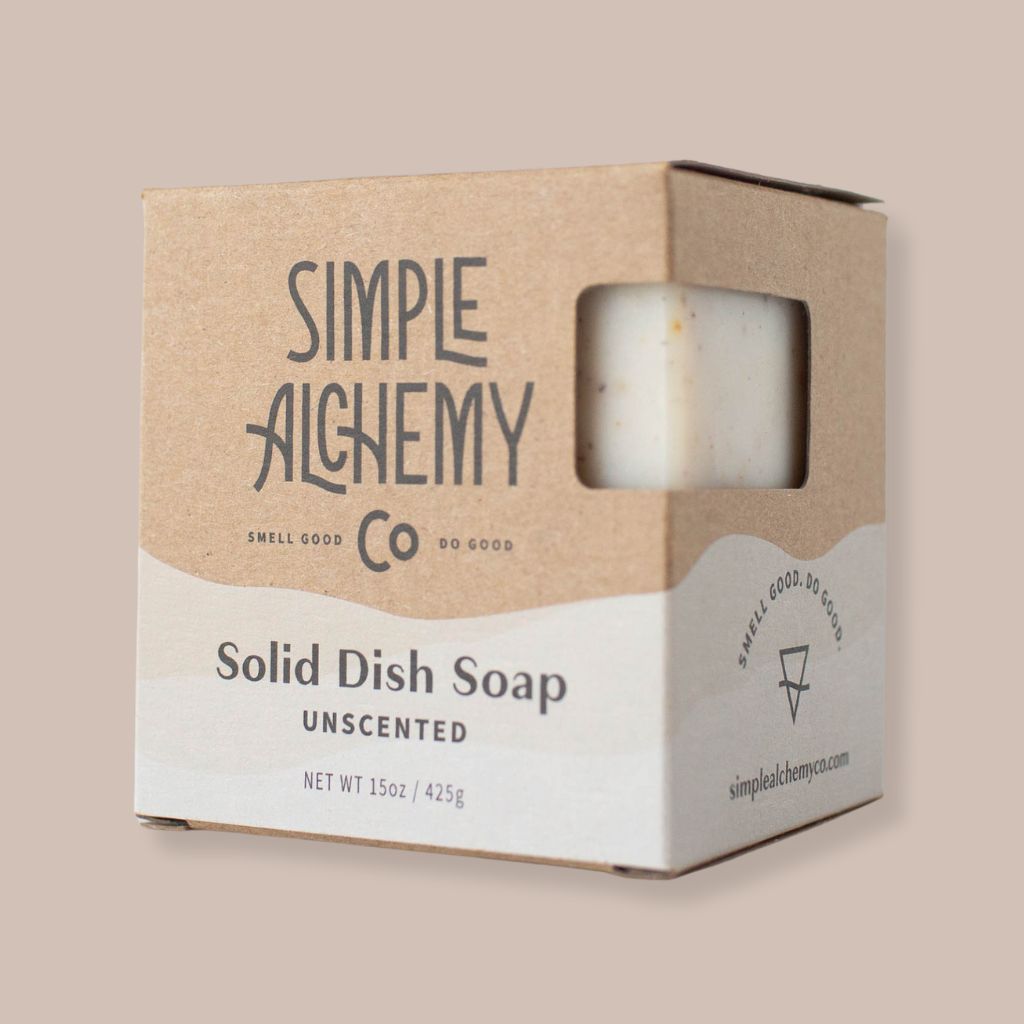 Solid Dish Washing Unscented Soap Bar, Organic Coconut Soap, Food