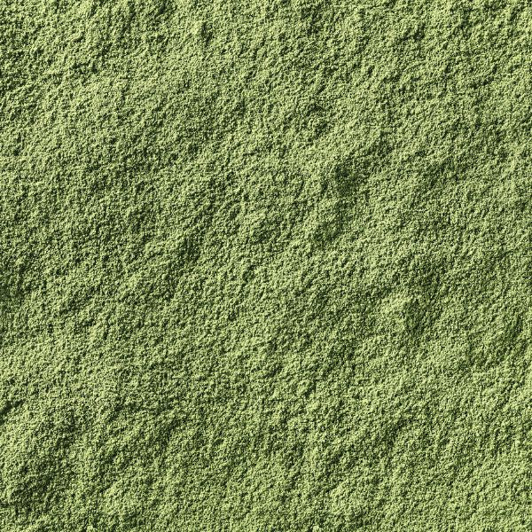 Close up of leafy green matcha powder