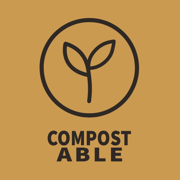 Sustainable, plastic free, compostable zero waste packaging.