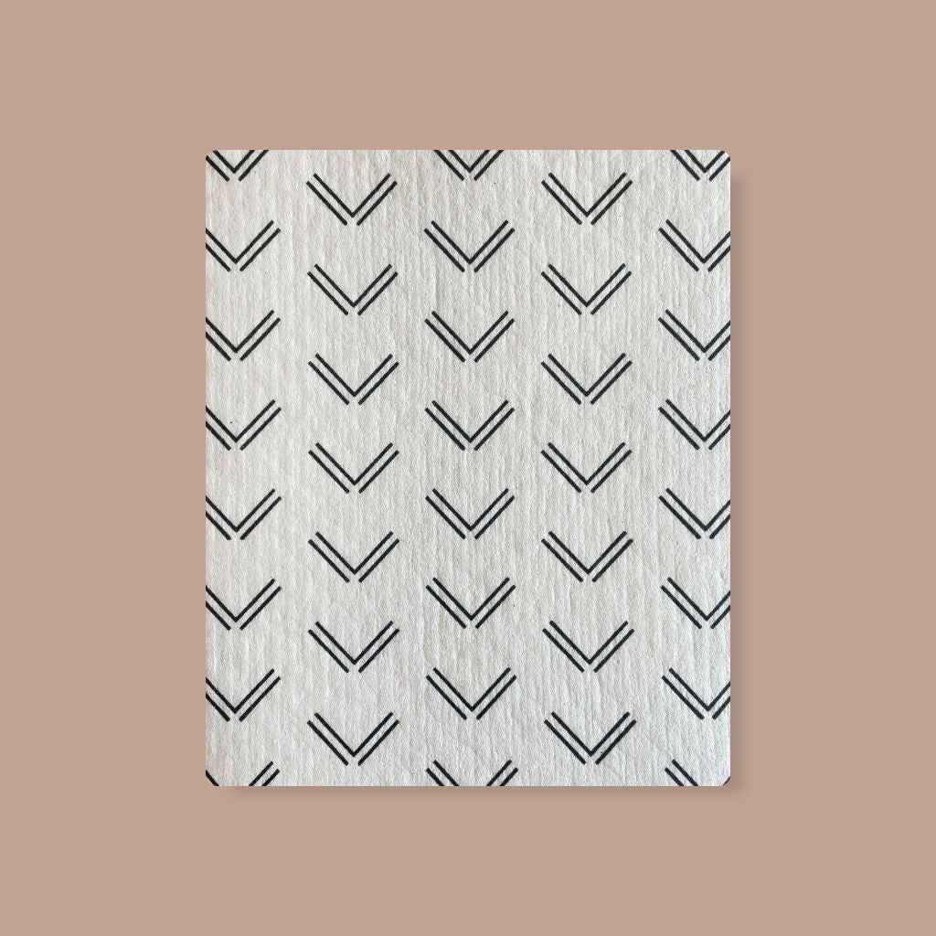 Minimalist Swedish dishcloth featuring simple Scandinavian design, perfect for low-waste households.