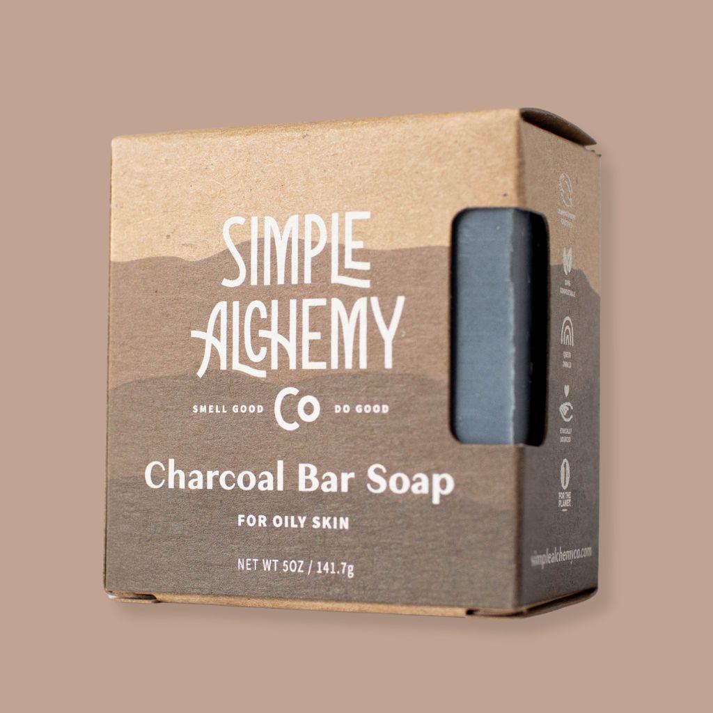 Unscented Bar Soap made with Activated Coconut Charcoal. Certified vegan and cruelty-free, biodegradable. Great for oil and odor control.