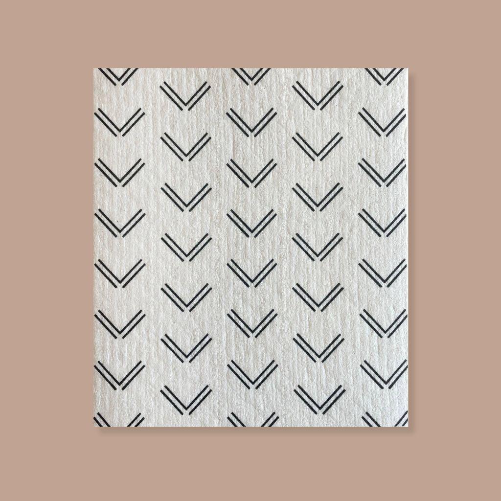 Minimalist Swedish dishcloth featuring simple Scandinavian design, perfect for low-waste households.