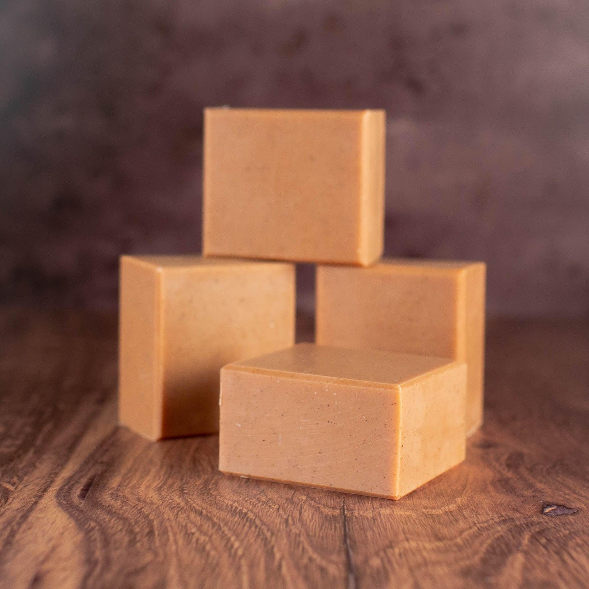 Warm orange toned vegan and cruelty-free Harvest Cider Body Soap.