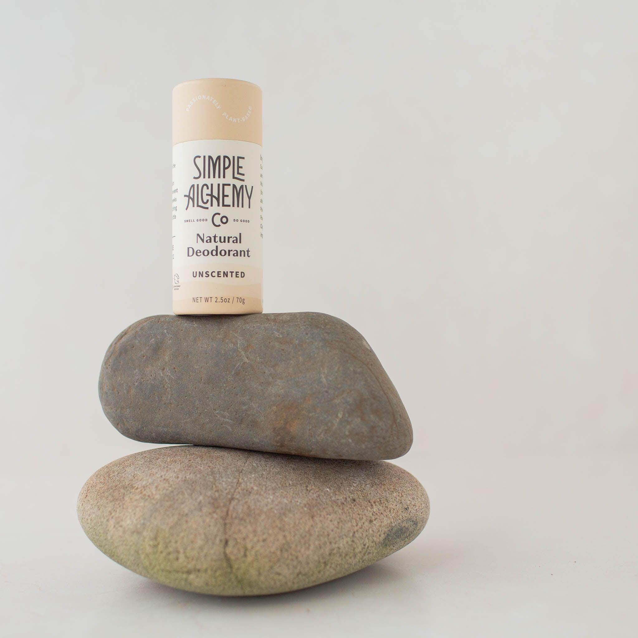 All-natural deodorant with no fragrance, safe for sensitive skin and allergies.